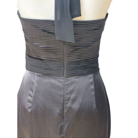BCBGMaxazria Women’s Size 4  Black Silk Halter Midi Dress - Picture 11 of 16